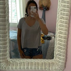 grey project social t raw hemmed boxy t shirt